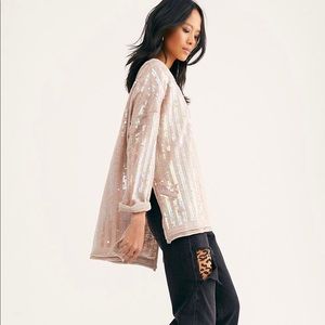 Free People oversize sequin shirt